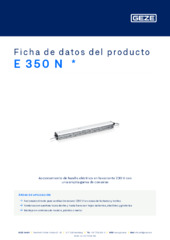 E 350 N  * Ficha de datos del producto ES