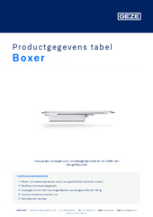 Boxer Productgegevens tabel NL
