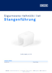 Stangenführung Sigurnosno-tehnički list HR