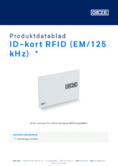 ID-kort RFID (EM/125 kHz)  * Produktdatablad SV