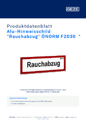Alu-Hinweisschild "Rauchabzug" ÖNORM F2030  * Produktdatenblatt DE