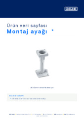 Montaj ayağı  * Ürün veri sayfası TR