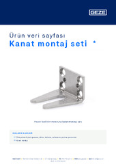 Kanat montaj seti  * Ürün veri sayfası TR