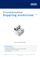 Koppling aluminium  * Produktdatablad SV