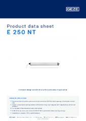 E 250 NT Product data sheet EN
