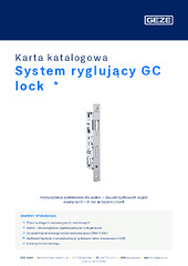 System ryglujący GC lock  * Karta katalogowa PL