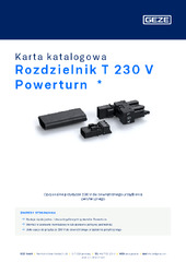 Rozdzielnik T 230 V Powerturn  * Karta katalogowa PL