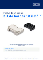 Kit de bornes 10 mm²  * Fiche technique FR