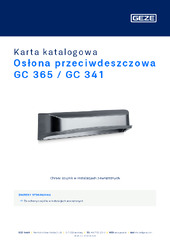 Osłona przeciwdeszczowa GC 365 / GC 341 Karta katalogowa PL