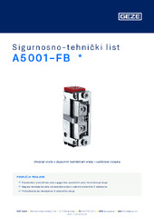 A5001-FB  * Sigurnosno-tehnički list HR