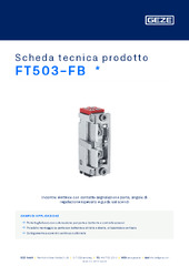 FT503-FB  * Scheda tecnica prodotto IT