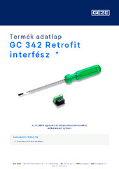 GC 342 Retrofit interfész  * Termék adatlap HU