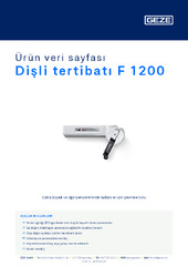 Dişli tertibatı F 1200 Ürün veri sayfası TR