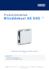 Blinddeksel AS 500  * Produktdatablad NB