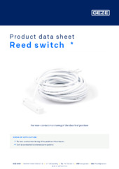 Reed switch  * Product data sheet EN