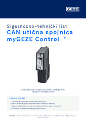 CAN utična spojnica myGEZE Control  * Sigurnosno-tehnički list HR