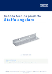 Staffa angolare Scheda tecnica prodotto IT