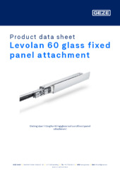 Levolan 60 glass fixed panel attachment Product data sheet EN
