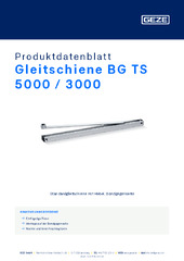 Gleitschiene BG TS 5000 / 3000 Produktdatenblatt DE