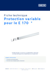 Protection variable pour le E 170  * Fiche technique FR