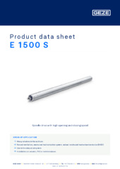 E 1500 S Product data sheet EN