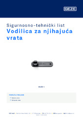 Vodilica za njihajuća vrata Sigurnosno-tehnički list HR