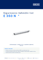 E 350 N  * Sigurnosno-tehnički list HR