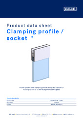 Clamping profile / socket  * Product data sheet EN