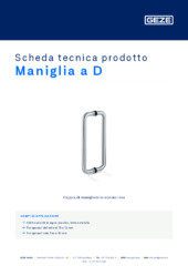 Maniglia a D Scheda tecnica prodotto IT