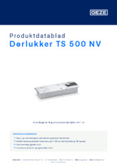 Dørlukker TS 500 NV Produktdatablad DA