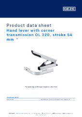 Hand lever with corner transmission OL 320, stroke 54 mm  * Product data sheet EN