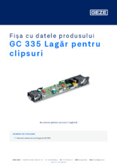 GC 335 Lagăr pentru clipsuri Fișa cu datele produsului RO