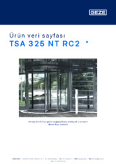 TSA 325 NT RC2  * Ürün veri sayfası TR