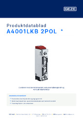 A4001LKB 2POL  * Produktdatablad DA