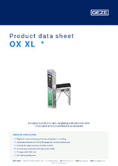 OX XL  * Product data sheet EN
