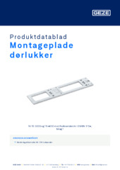 Montageplade dørlukker Produktdatablad DA