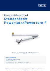 Standardarm Powerturn/Powerturn F Produktdatablad SV