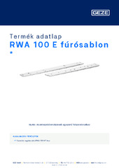 RWA 100 E fúrósablon  * Termék adatlap HU