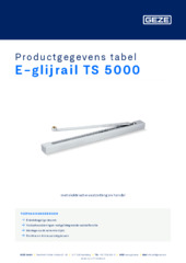 E-glijrail TS 5000 Productgegevens tabel NL