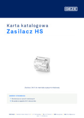 Zasilacz HS Karta katalogowa PL