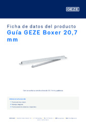 Guía GEZE Boxer 20,7 mm Ficha de datos del producto ES