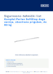 Komplet Perlan SoftStop duga verzija, obostrano prigušen, do 80 kg Sigurnosno-tehnički list HR