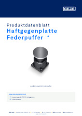 Haftgegenplatte Federpuffer  * Produktdatenblatt DE