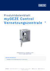 myGEZE Control Vernetzungszentrale  * Produktdatenblatt DE