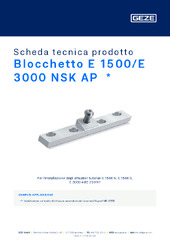 Blocchetto E 1500/E 3000 NSK AP  * Scheda tecnica prodotto IT