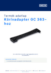 Körívadapter GC 363-hoz Termék adatlap HU