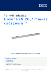 Boxer EFS 20,7 mm-es csúszósín  * Termék adatlap HU