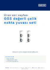 GGS değerli çelik nokta yuvası seti Ürün veri sayfası TR