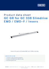 GC GR for GC 338 Slimdrive EMD / EMD-F / Invers Product data sheet EN