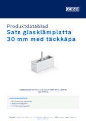 Sats glasklämplatta 30 mm med täckkåpa Produktdatablad SV
